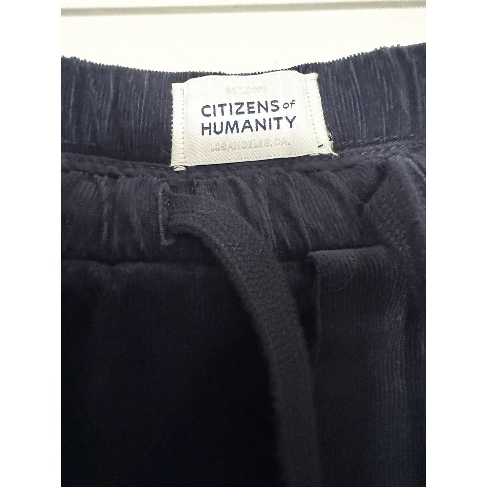 Citizens of Humanity Aurora Corduroy Pull On Wide Leg Pants Black S USA - Picture 4 of 9